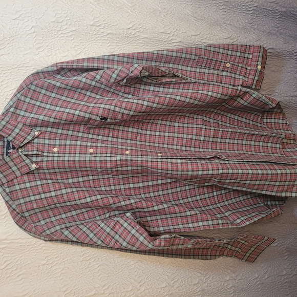 Men's Plaid Shirt - Red and Green - Picture 1 of 5